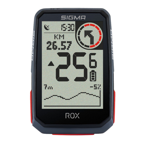 Sigma ROX 4.0 Short Manual