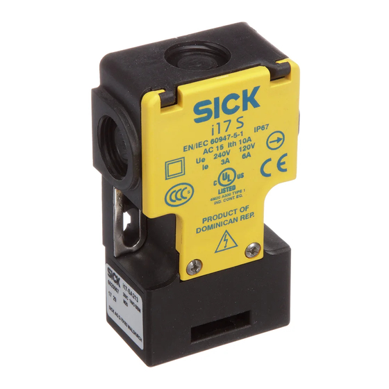 SICK i17S Operating Instructions Manual