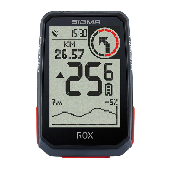 Sigma ROX 4.0 Short Manual
