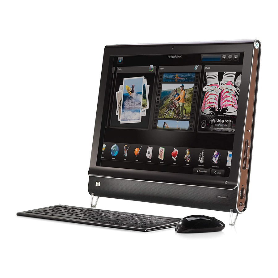 HP TouchSmart IQ500 All-in-One Desktop Manuals