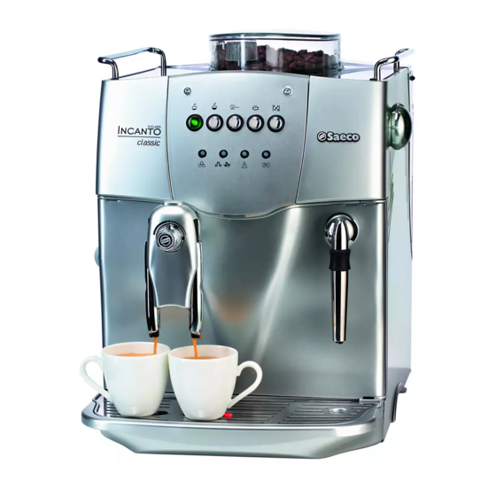 SAECO INCANTO CLASSIC OPERATING INSTRUCTIONS MANUAL Pdf Download