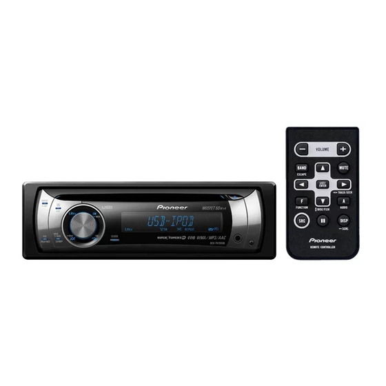 Pioneer DEH-P4150UB Operation Manual