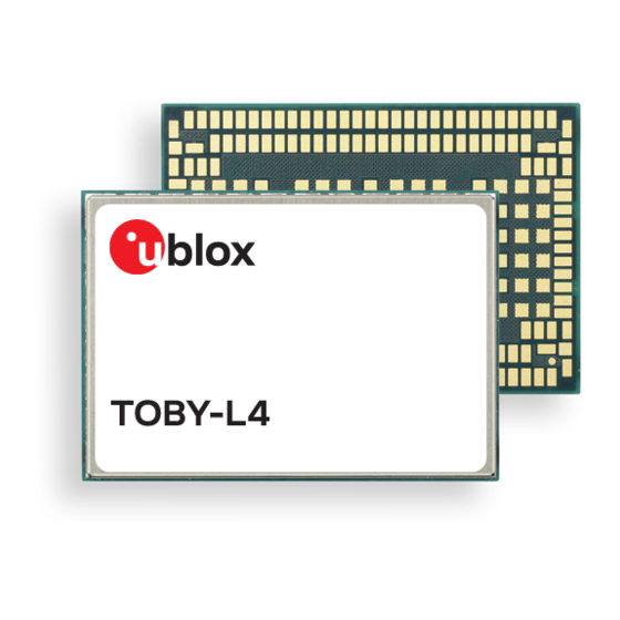 u-blox TOBY-L4 Series System Integration Manual