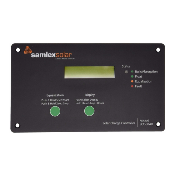 Samlex Solar SCC-30AB Manuals