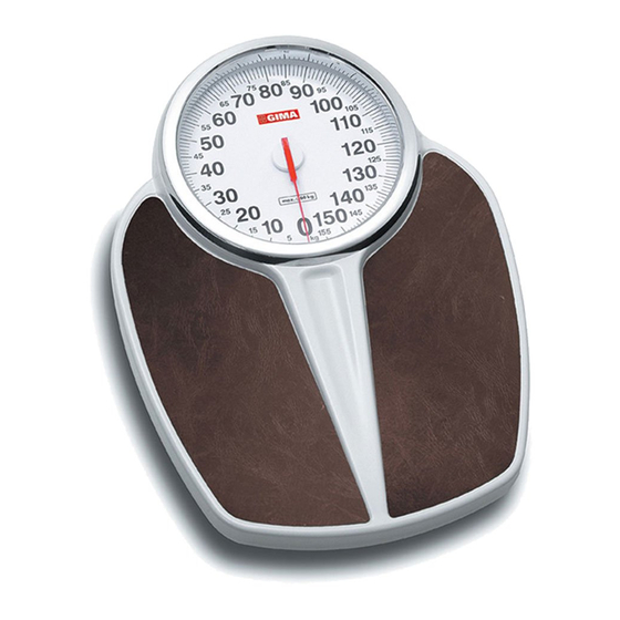 Gima BIG DIAL ANALOGUE SCALE Use And Maintenance Book