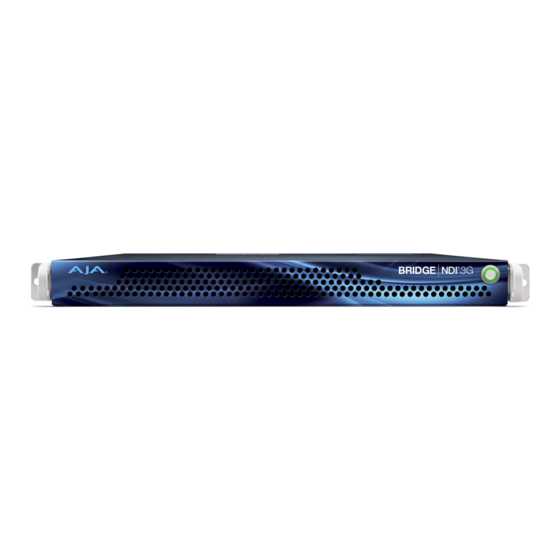 AJA BRIDGE NDI 3G Installation And Operation Manual