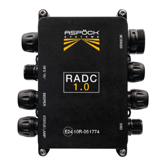 Aspöck Systems RADC 1.0 Operating Instructions Manual