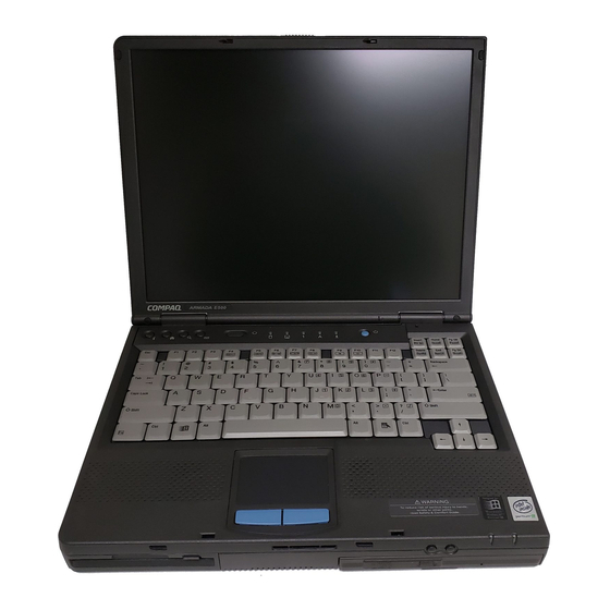 Compaq Armada e500 - Notebook PC Quick Reference Manual