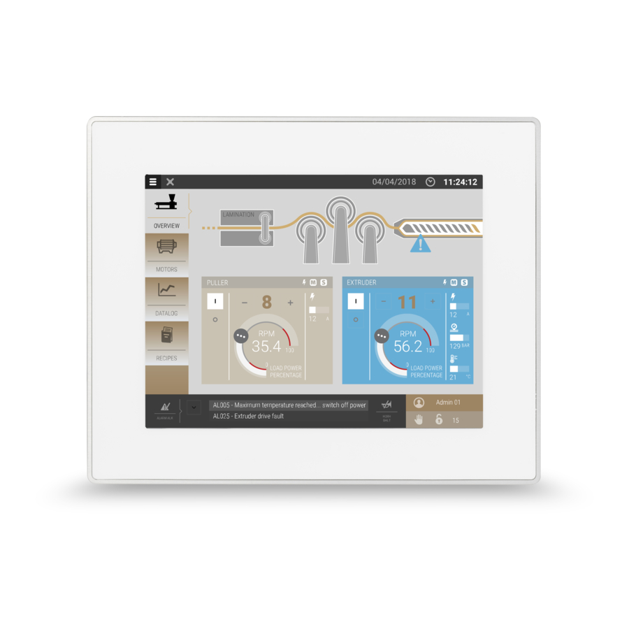 Exor eTOP500 Glass Series Operating Instructions Manual