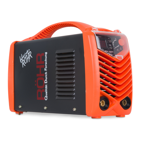 Rohr MMA-160FI Operation Manual
