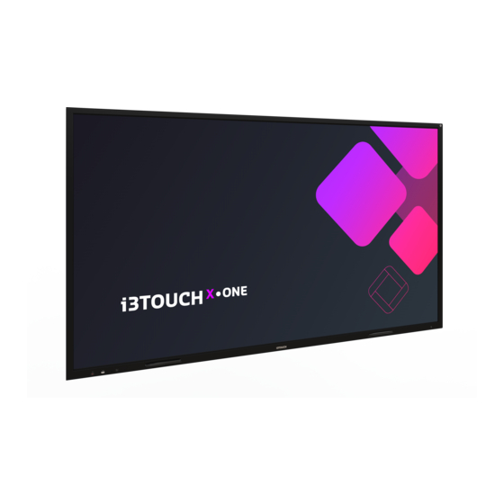i3-TECHNOLOGIES i3TOUCH X-ONE Quick Start Manual