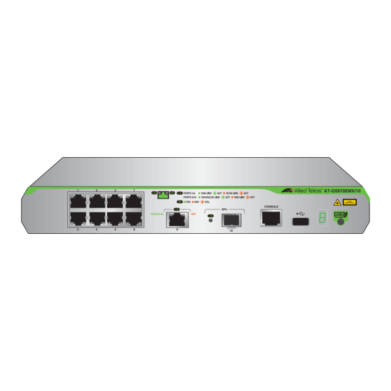 Allied Telesis GS970EMX/10 Installation Manual