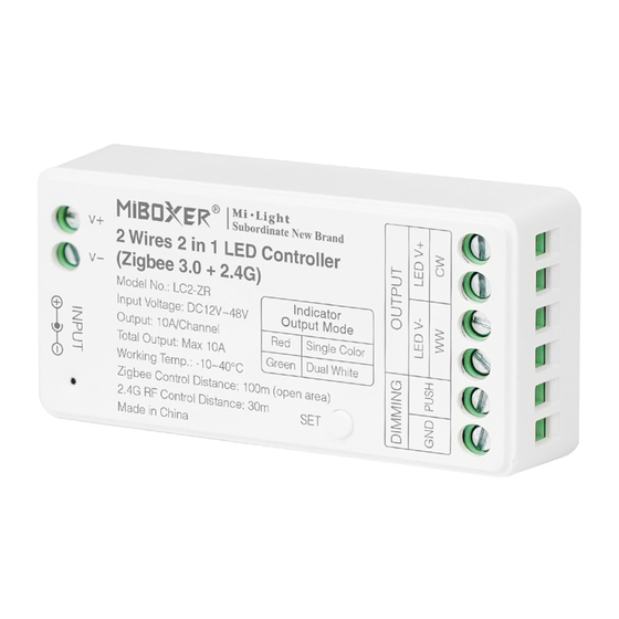 Mi-Light MiBOXER LC2-ZR Instruction Manual