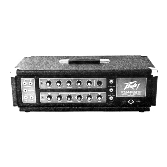 Peavey Mark III Series Standard Operating Manual