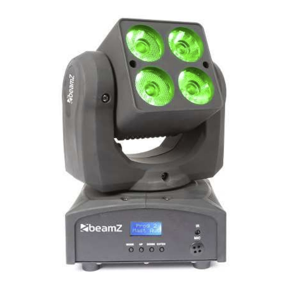 Beamz Matrix 22 Quad Moving Head Instruction Manual