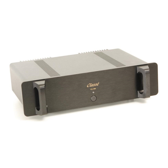 Classe Audio CA-100 Owner's Manual