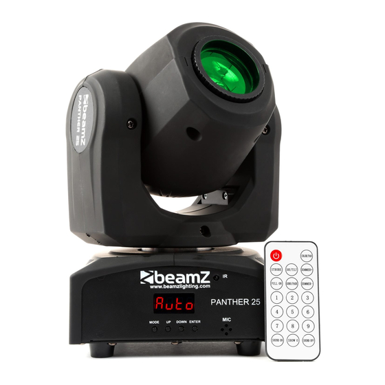 Beamz Panther 25 Led Spot Instruction Manual