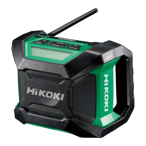 HIKOKI UR18DA Cordless Jobsite Radio Manuals