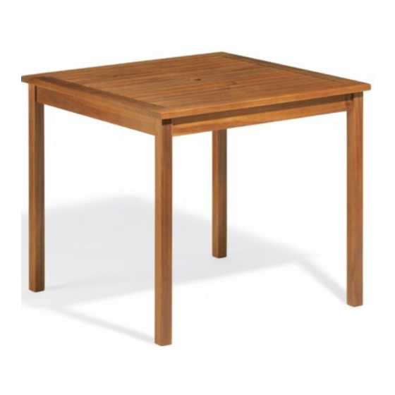 Oxford & Garden CAPRI TABLE CP34TA Assembly Instructions