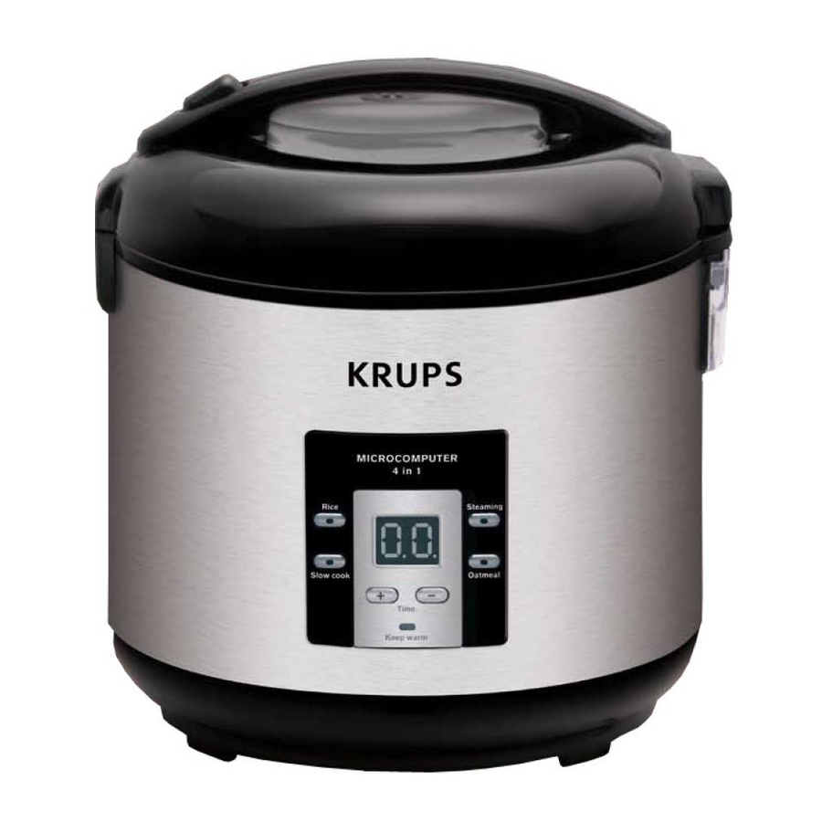 KRUPS RK700950 - Electronic Rice Cooker 4 in 1 Manual
