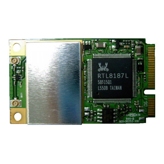 Abocom Wireless 802.11b/g PCIe Mini Card WMG2503 Specifications