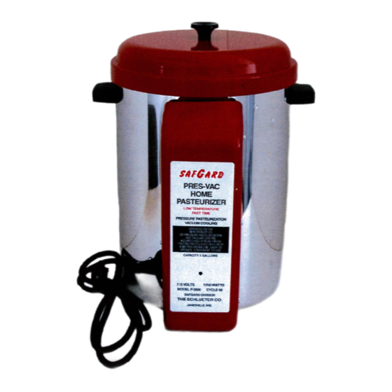 safgard Pres-vac P-3000 Operating Instructions Manual