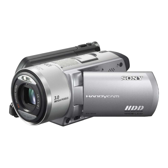 Sony Cybershot DCR-SR100 Service Manual