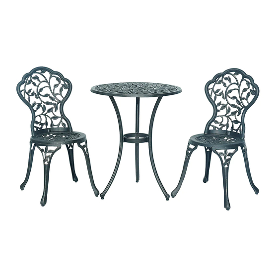 for Living Nottingham Bistro Set L-BS864SAL Assembly Instructions Manual