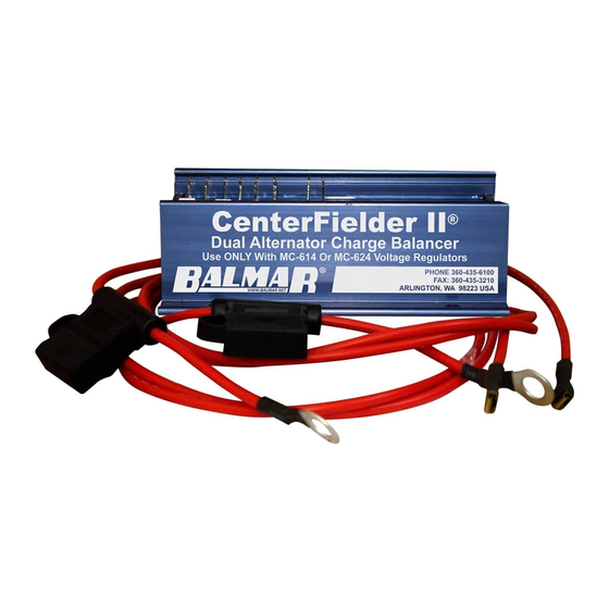 Balmar Centerfielder II Installation And Operation Manual