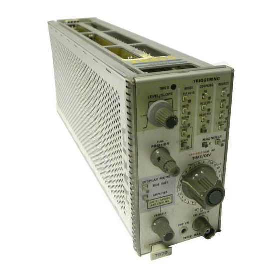 Tektronix 7B70 Time Base Instruction Manual