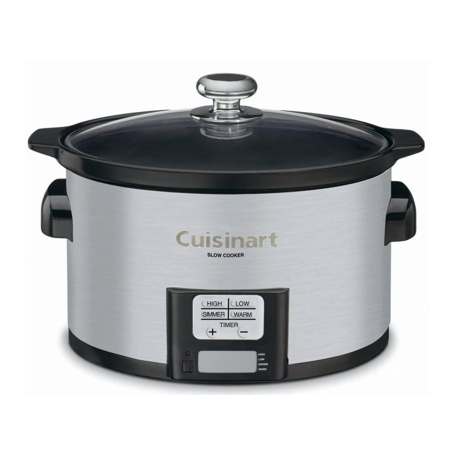 Cuisinart PSC-350 - Programmable Slow Cooker Manual