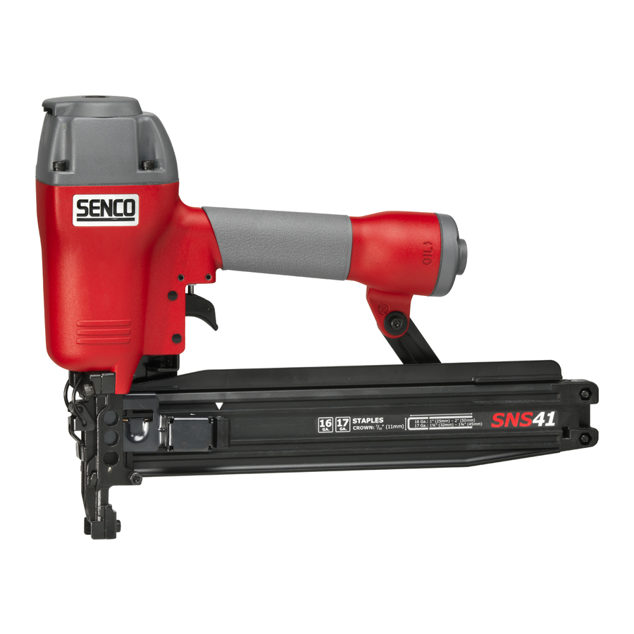 Senco SNS41 - Heavy Stapler Manual