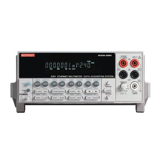 Keithley 2701 User Manual