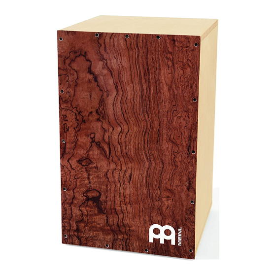 MEINL DELUXE MAKE YOUR OWN CAJON Assembly Instructions Manual