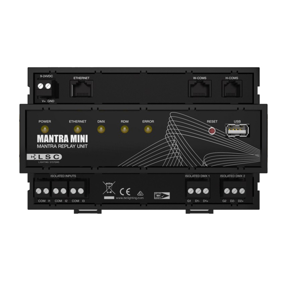 LSC Mantra Mini Lighting Playback Unit Manuals