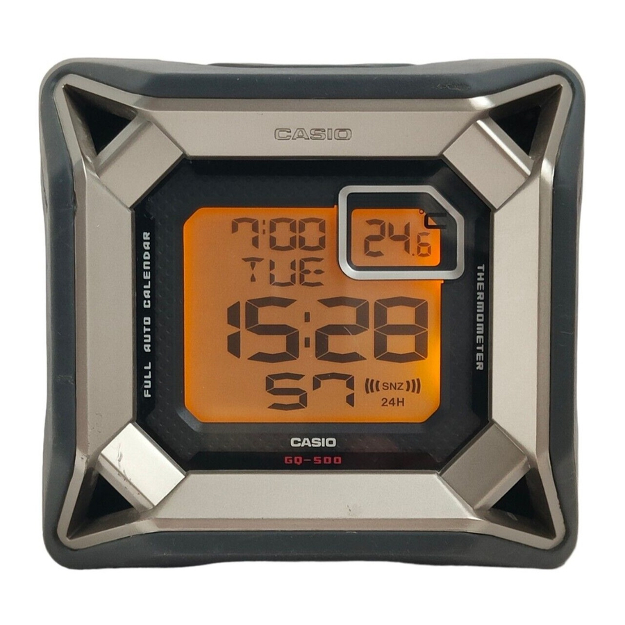 Casio GQ-500 - Alarm Clock Manual