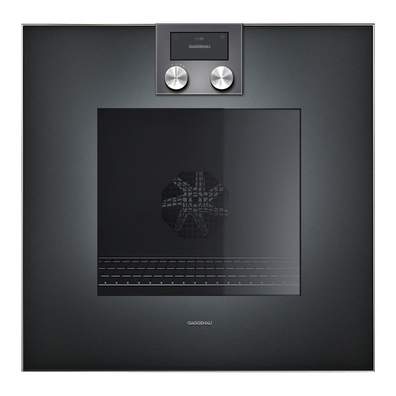 Gaggenau BO 471 2 Series Instruction Manual