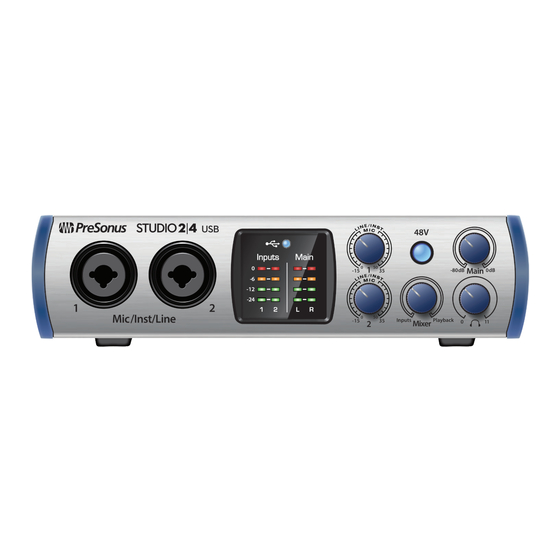 PRESONUS Studio 2 Owner's Manual