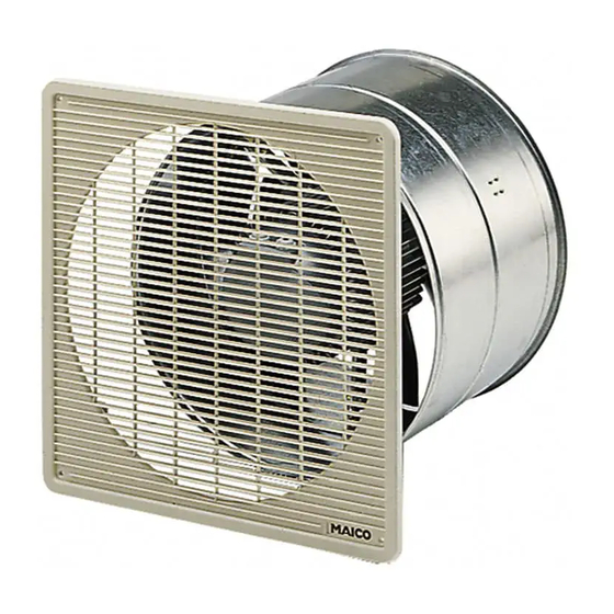 Maico EZF B Series Mounting And Operating Instructions