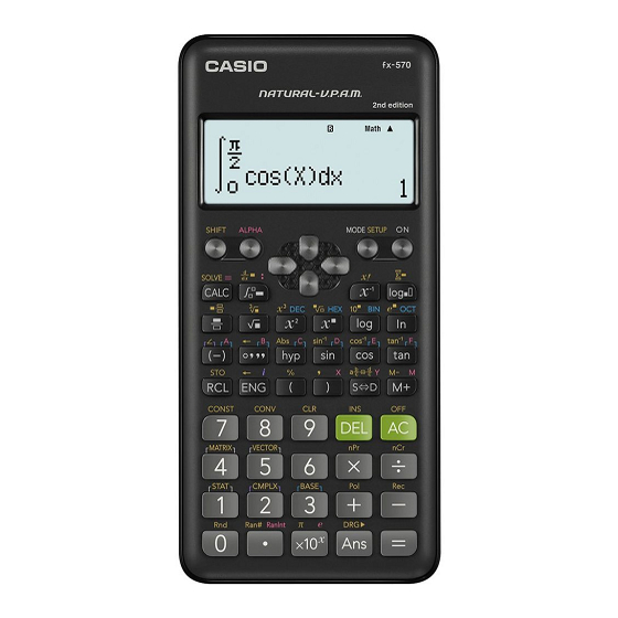 Casio V.P.A.M fx-115 Manual