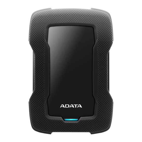 Adata DashDrive Durable AHD330 Quick Start Manual