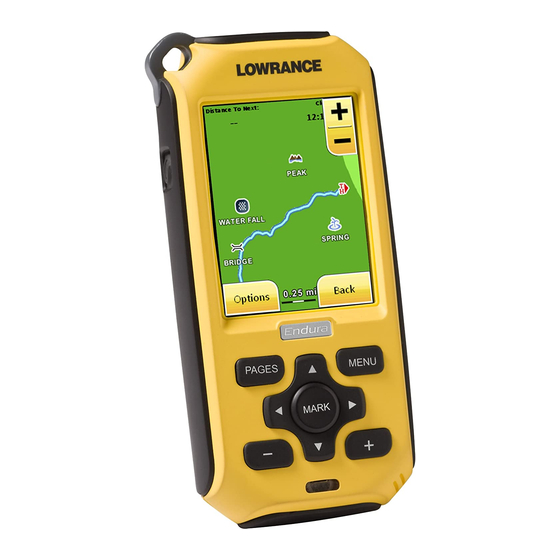 Lowrance Endura Out&Back Quick Start Manual