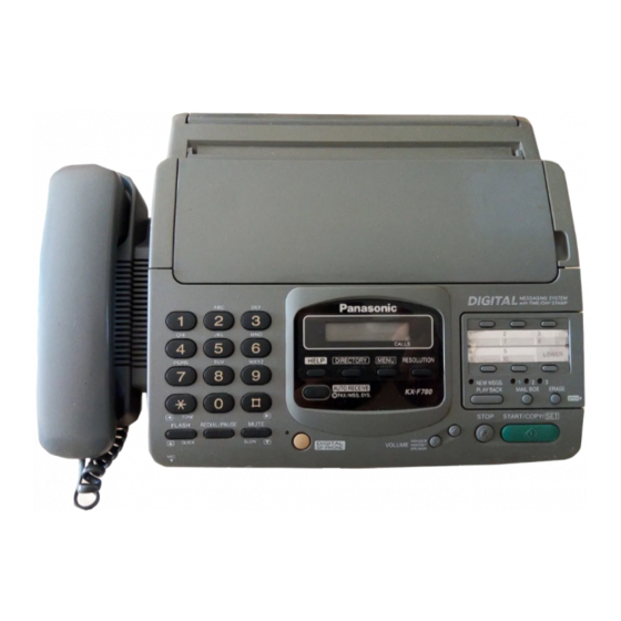 Panasonic KX-F780 Operating Instructions Manual