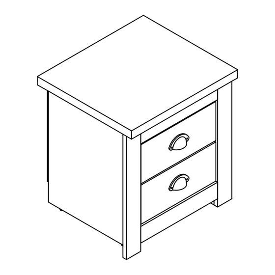 Birlea HIGHGATE 2 DRAWER BEDSIDE Assembly Instructions Manual