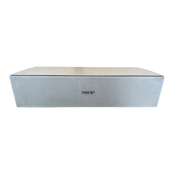 Sony SS-V331H Owner's Record