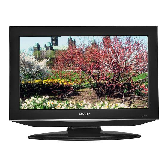 Sharp LC32DV24U - 31.5" LCD TV Service Manual