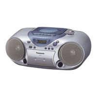 Panasonic RXD12 - RADIO CASS. W/CD-LOW Operating Instructions Manual