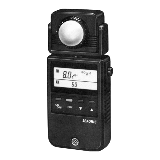 Sekonic L-458 Operating Instructions Manual