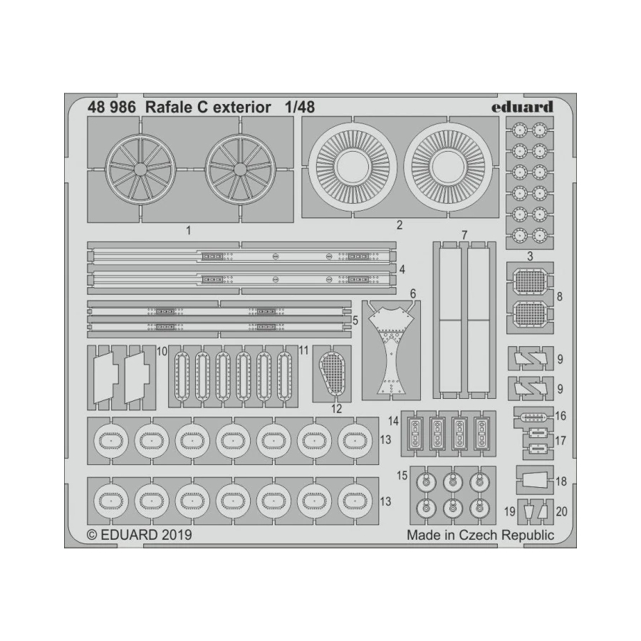 Eduard Rafale C exterior Assembly Instructions