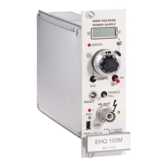 iseg CalPower EHQ 102M Manuals
